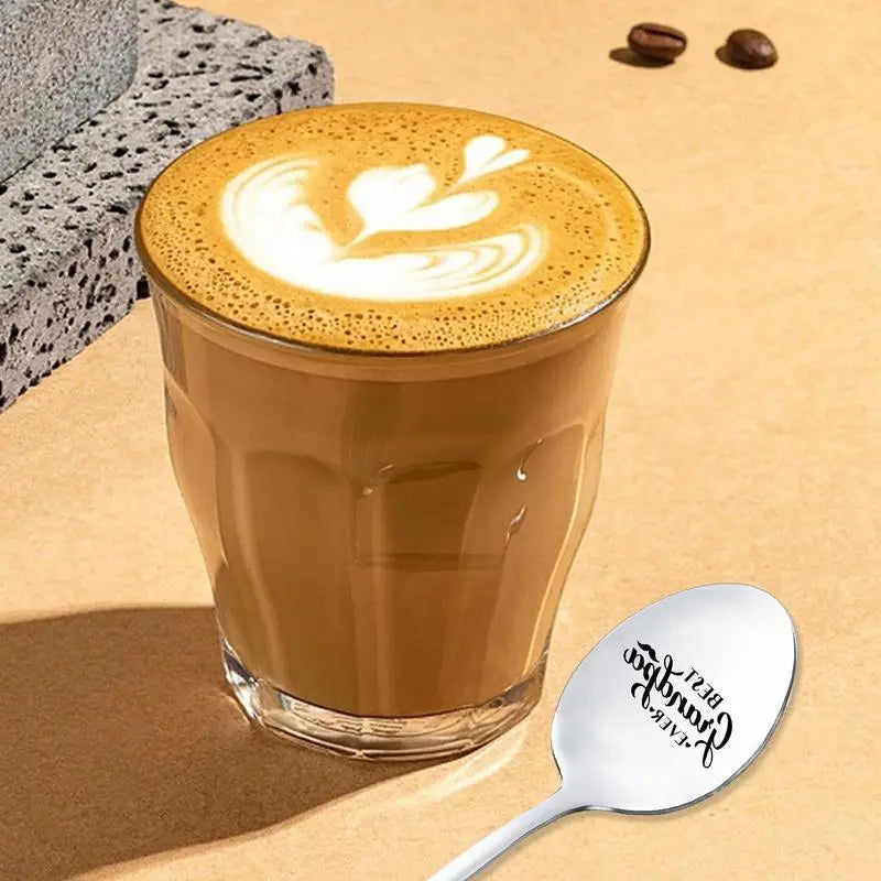 Dad Ice Cream Stainless Steel Engraved Coffee Spoon Cute Emotional Gift For Christmas Thanksgiving Father's Day Cool Gifts