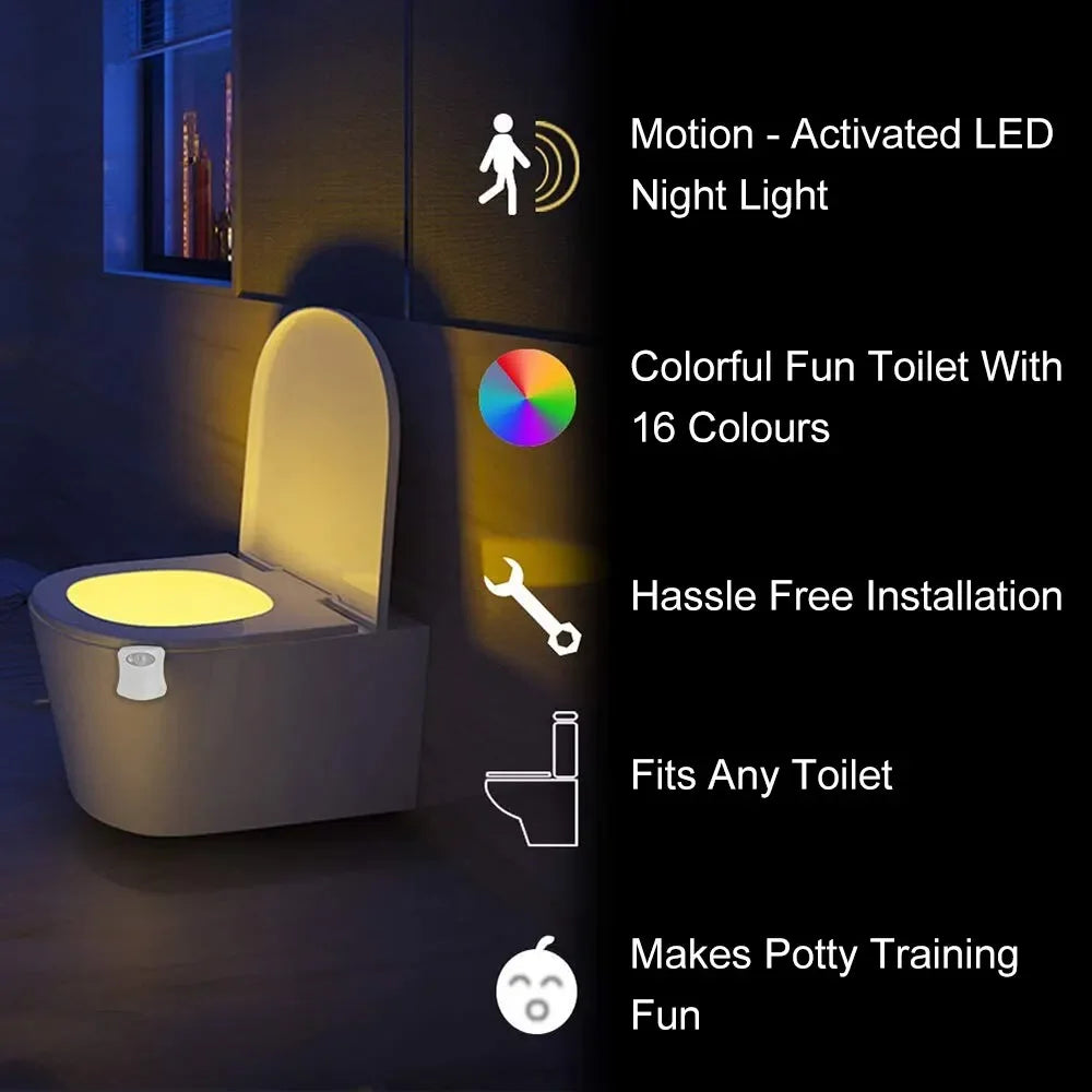 Motion Sensor Toilet Light - Heygiftly 8color / Blue