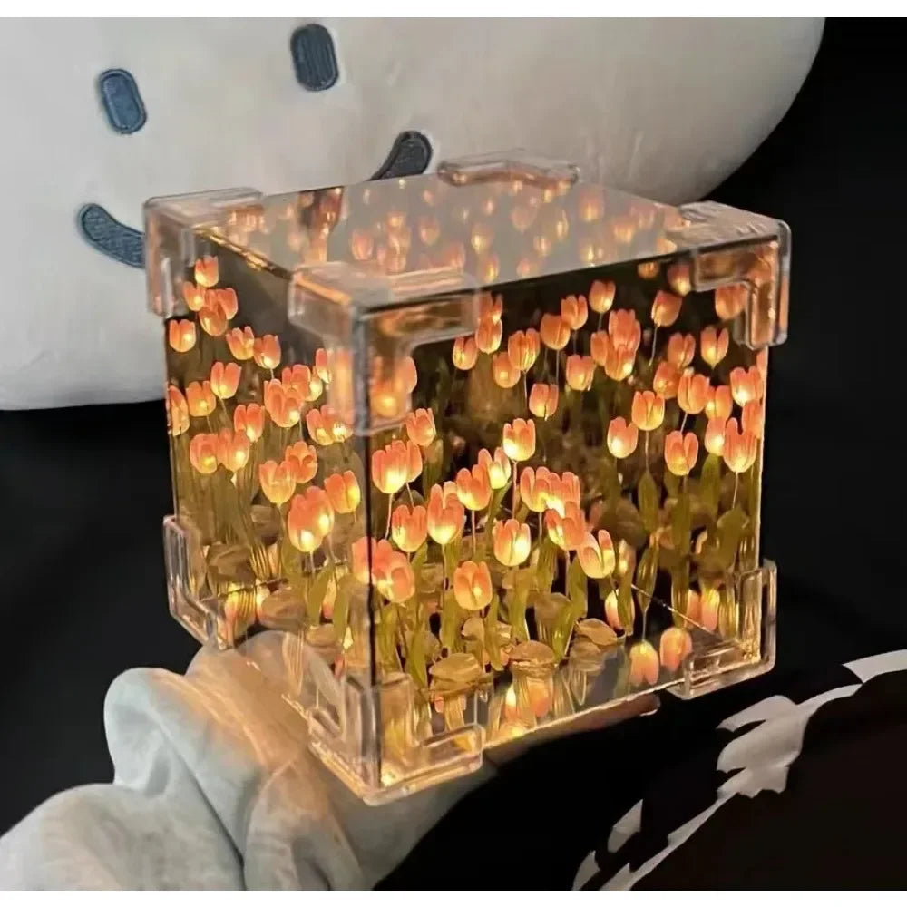 Tulip Flower Cube - Heygiftly